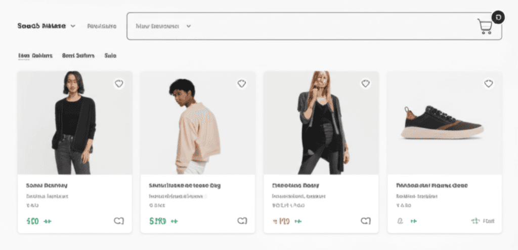 Fast e-commerce platform interface designed for conversion